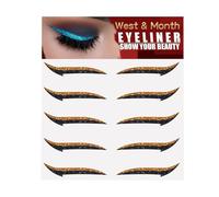 Adhère aux bandes d'eye-liner scintillantes - Maquillage des yeux autocollant - Pochoir de brillance instantané - Ruban cosmétique imperméable, accent de style audacieux, couche de beauté - Wim