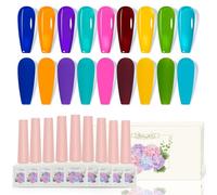 ADHERE Kit de vernis à ongles en gel translucide 9 pièces - 12ml Vernis à ongles UV/LED pour salon de manucure DIY Nail Design à domicile (Série Cabinet de curiosités vitré)