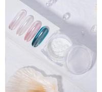 ADHERE Pearl Series Poudre à ongles ultra fine effet perle chromé brillant pour gel UV/LED et vernis régulier, finition miroir DIY pour ongles de qualité professionnelle 0,3 g (Akoya)
