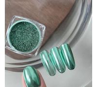 ADHERE Poudre Miroir Chrome - Poudre Chromée Magique, Finition Métallique Hyper-Réfléchissante, Effet Miroir en 10 Secondes pour Gel/DIY/Ongles Pressés 1g (Vert Sauvage)