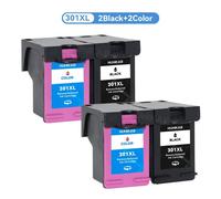Adhérence d'encre pour imprimante à jet d'encre, 2 documents noirs, 301 XL, 301XL, HP Deskjet 1000, 1010, 1050, 1050A, 2050, 2050A, 2540, Envy 45002 Black and 2 Color