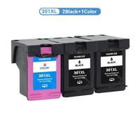 Adhérence d'encre pour imprimante à jet d'encre, 2 documents noirs, 301 XL, 301XL, HP Deskjet 1000, 1010, 1050, 1050A, 2050, 2050A, 2540, Envy 45002 Black and 1 Color
