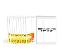 ADHES 10 Paquets, 30 étiquettes Par Feuille (25.4mm*65.9mm) Papier étiquettes Imprimable, éTanche étiquettes Thermiques, Compatibles avec les imprimantes thermiques, Inscriptible Autocollants