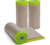 ADHES 3 Rouleaux Papiers de Masquage Peinture 300mm x 15m Papier Kraft Protection Peinture Ruban AdhéSif Masquage Autocollant Automobile Meubles Voiture Et RevêTement Papier Protection Sol