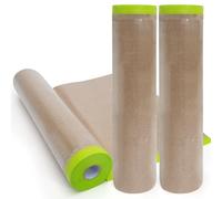 ADHES 3 Rouleaux Papiers de Masquage Peinture 600mm x 15m Papier Kraft Protection Peinture Ruban AdhéSif Masquage Autocollant Automobile Meubles Voiture Et RevêTement Papier Protection Sol