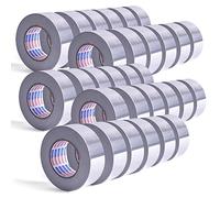 ADHES 30rouleaux Ruban adhésif aluminium ruban adhesif haute temperature ruban de réparation, Résister à 80°C à 100°C, Pour la réparation, l'isolation, l'étanchéité et la protection,50mm x 64m