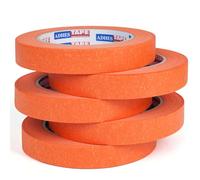 ADHES 5 Rouleaux Ruban De Masquage Peinture 18MM X 50M Orange Multi Surfaces Ruban AdhéSif à Usage GéNéRal Pour La Protection Des Surfaces Lors De Travaux De DéCoration
