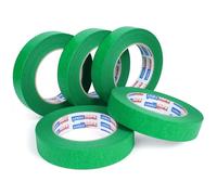 ADHES 5 Rouleaux Ruban De Masquage Peinture 24MM X 50M Vert Multi Surfaces Ruban AdhéSif à Usage GéNéRal Pour La Protection Des Surfaces Lors De Travaux De DéCoration