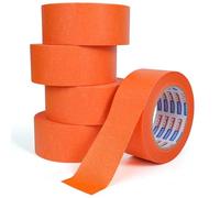 ADHES 5 Rouleaux Ruban De Masquage Peinture 48MM X 50M Orange Multi Surfaces Ruban AdhéSif à Usage GéNéRal Pour La Protection Des Surfaces Lors De Travaux De DéCoration