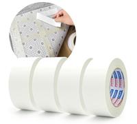 ADHES Adhésif pour tapis Ruban adhésif double face pour moquette pour tapis et autres fixations,5cm x 9m blanc/Lot de 4