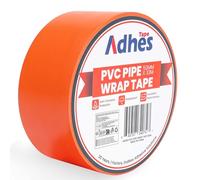 ADHES Anti - Corrosion Tube Ruban AdhéSif, 50Mm X 33M PVC RéSistant Aux IntempéRies Emballage Orange Jaune Tuyau Ruban AdhéSif Pour Drain, MéTal Et Tuyaux