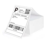 Adhes Etiquettes Autocollantes, Papier Thermique, 100 MM X 152 MM (500 étiquettes Pliantes) Blanc Compatible avec les Imprimante Thermique Etiquette