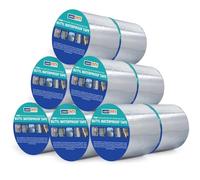 ADHES Lot de 12 rouleaux de ruban adhésif butyle étanche en feuille d'aluminium avec caoutchouc solide 100 mm x 5 m 1,5 mm d'épaisseur pour fuites de toit, fissures de surface, écart de rebord de