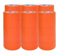 ADHES Lot de 30 rouleaux de ruban de masquage orange résistant aux UV sans résidus pour intérieur et extérieur, arts, artisanat, bricolage, étiquetage - 4,8 cm x 49,7 m