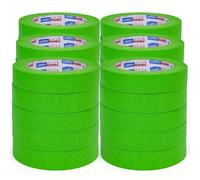 ADHES - Lot de 30 rouleaux de ruban de masquage vert de 2,4 cm x 49,7 m - Résistant aux UV - Sans résidus - Ruban de masquage automobile pour intérieur et extérieur - Pour bricolage, arts, artisanat