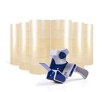 ADHES Lot de 36 rouleaux de ruban adhésif d'emballage super transparent 48 mm x 92 m Épaisseur 2,7 mil