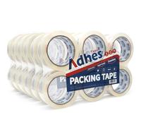 ADHES - Lot de 36 rouleaux de ruban adhésif d'emballage super transparent de 5 cm x 50 m, 2,7 mm de ruban adhésif d'emballage robuste et durable pour expédition, déménagement, envoi et scellage