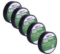 ADHES Lot de 5 Rouleaux De Ruban Adhésif Isolant électrique Noir 19 mm x 20 m