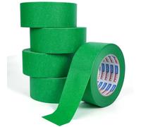 ADHES Lot de 5 rouleaux de ruban de masquage multi-surfaces résistant aux UV sans résidus pour intérieur et extérieur, arts, artisanat, bricolage, étiquetage - Vert - 4,8 cm x 40,7 m