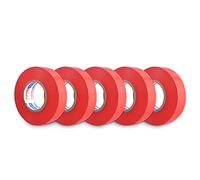 ADHES Lot de ADHES Lot de 5 Rouleaux De Ruban Adhésif Isolant électrique Rouge 19 mm x 20 m