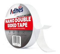ADHES Nano Tape Ruban adhésif double face 2mm d'épaisseur 30MM x 5M, 1 Volume Nanoruban réutilisable, transparent, déchirable manuellement Polyvalent - sans traces - lavable