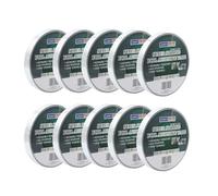 ADHES Ruban adhésif aluminium renforcé ruban adhesif haute temperature ruban de réparation, Résister à 80°C à 100°C, pour la réparation, l'isolation, l'étanchéité et la protection,20mm x 50m, 10rolls