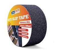 ADHES Ruban Adhésif Antidérapant Bandes de sécurité pour Les escalier et Les marches,intérieur et extérieur,Haute Traction,Noir,5cm x 6m