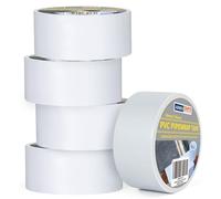 ADHES Ruban Adhésif PVC Contre La Corrosion, Ruban Adhésif étanche, Protection De Tuyau Conduite D'eau Souterraine, 50mm x 33m, 5 rouleaux, blanc