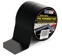 ADHES Ruban Adhésif PVC Noir Contre La Corrosion, Ruban Adhésif étanche, Protection De Tuyau Conduite D'eau Souterraine,100 mm x 33 m