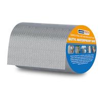 ADHES Ruban Butyle Ruban étanche en butyle Ruban Adhésif Aluminium Haute Temperature ruban de réparation pour façades, toit, toit plat,200mm x 5m
