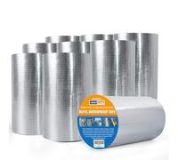 ADHES Ruban Butyle Ruban Etancheite 20cm x 5m x 9 Rouleaux, Épais de 47 mil Ruban Adhésif Aluminium Haute Temperature Ruban de Réparation pour façades, toit, toit plat