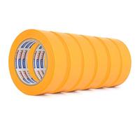 ADHES Ruban De Masquage Anti - UV pendant 7 jours, Ruban Adhésif de Peintres Jaune pour Décoration, Bande de Masquage pour étiquetage 30mm x 50m,6 rouleaux