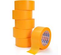 Adhes Ruban de Masquage de Peinture 15 Jours UV RéSistant Washi Tape Set, 50Mm X 55M X 6 Rouleaux Jaune Pour La Peinture DéCorative Tape De Peintres IntéRieurs, Bricolage, Arts, Artisanat