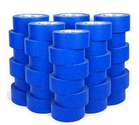 ADHES Ruban de Masquage peinture, 36 rouleaux, 50mm x 55m, anti-UV Ruban crêpe pour peindre, vernir, rénover, Intérieur et Extérieur