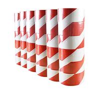 ADHES Ruban de Signalisation de Marquage de d'avertissement Hazard Ruban de Signalisation au Sol PVC Rouge et Blanc 50mm×16.5m, 36Rouleaux