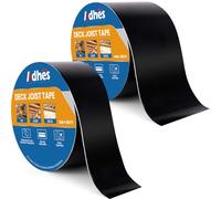 ADHES Ruban Etanche Butyle 2 Rouleaux 50mm x 15m + 100mm x 15m Adhesif Ruban Butyle Ruban Résistant aux Intempéries Idéal pour les Terrasses en Bois