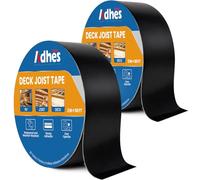 ADHES Ruban Etanche Butyle 2 Rouleaux 50mm x 15m Adhesif Ruban Butyle Ruban Résistant aux Intempéries Idéal pour les Terrasses en Bois