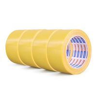 ADHES TAPE PURSUIT OF PERFECTION Adhésif pour tapis Ruban double face moquette et autres fixations,5cm x 9m, jaune/Lot de 4