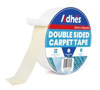 ADHES TAPE PURSUIT OF PERFECTION Ruban de Tapis Double Face Heavy Duty, Amovible, Aucun Résidu Anti-Dérapant Tapis Clip Pour Planchers de Bois Franc, Blanc, 50MM x 36M x 1 Roll, 40 Yards