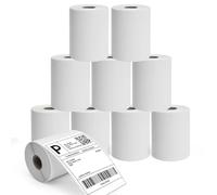 ADHES10 Rouleaux Papier Pour Thermique D'éTiquettes D'Imprimante Thermique Directe 100 mm X 152 mm X 220 feuilles Blanc AdhéSif Permanent Etiquettes Autocollantes