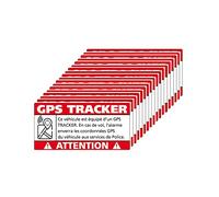 Adhésif - 3 Planche de 6 Adhésifs Véhicule Équipé d'un Tracker GPS - Dimensions 70x35 mm - Protection Anti UV