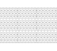 Adhésif 3D Calitri 19,5x100cm x3, cubes blancs, fond autocollant. Contremarche adhésive pour décoration intérieure.