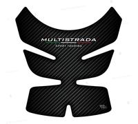 Adhésif 3D Protection de réservoir compatible/de remplacement pour DUCATI MULTISTRADA 950 1200 1260 2015-2020 Tank Pad (Noir-Carbone)