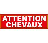 Adhésif attention chevaux