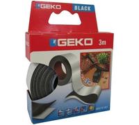 Geko Adhésif autoamalgamant 25 mm x 3 m Noir multi-usages brillant