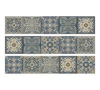 Adhésif autocollant Ciola 3 pièces, 19,5 X 100 cm, déco intérieure carreaux de ciment ancien gris et jaune.