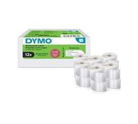 Dymo – Étiquettes adhésives 19 x 51 mm blanc – 12 rouleaux x 500 étiquettes multi-emploi