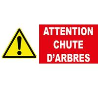 Adhesif Concept Panneau de Signalisation Rouge Paysage SIGNAGE Utilitaire Vinyle Danger Attention Chute d'arbres