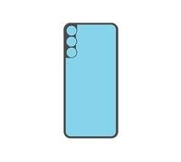Adhésif de Façade Vitre Arrière pour Galaxy A15 4G Noir / Bleu