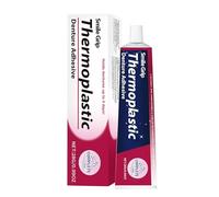 Adhésif de prothèse thermoplastique, 28g colle dentaire extra forte thermoplastique pour prothèses dentaires, coussin confortable pour la fixation des prothèses à la maison ou les voyage